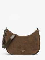 Sac Port� �paule Suede Cuir Lancaster Vert suede 82
