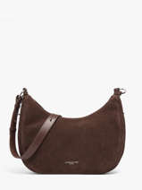 Shoulder Bag Suede Leather Lancaster Brown suede 82