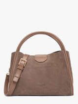 Satchel Suede Ida Leather Lancaster Beige suede ida 101