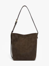 Shoulder Bag Suede Leather Lancaster Green suede 56