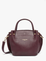 Leather Foulonn� Double Satchel Lancaster Red foulonne double louisa 18