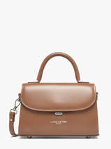 Small Leather Suave Crossbody Bag Lancaster Beige suave even 16