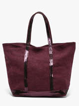 Large Le Cabas Tote Bag Linnen Sequins Vanessa bruno Violet cabas lin 31V40315
