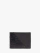 Leather Bicolor Croco Wallet Yves renard Black croco CR