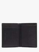 Leather Bicolor Croco Wallet Yves renard Black croco CR-vue-porte