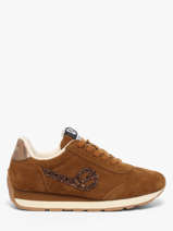 Sneakers In Leather No name Brown women KNHRAQ04