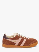 Sneakers En Cuir Gola Marron women CLB538LK