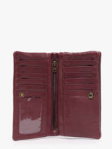 Leather Cow Wallet Basilic pepper Red cow BCOW96-vue-porte