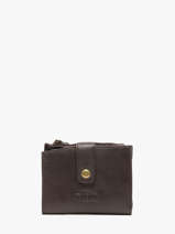 Leather Cow Coin Purse Basilic pepper Brown cow BCOW94