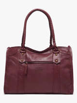 Shoulder Bag Cow A4 Leather Basilic pepper Red cow BCOW31