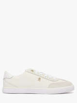 Sneakers In Leather Tommy hilfiger White women 9391YBL