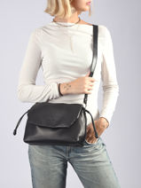 Hobo Bag Lush Leather Lancaster Black lush 113-vue-porte