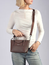 Sac Bandouli�re Maya Double Kba Lancaster Marron maya double kba 101-vue-porte