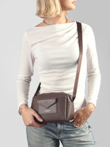 Sac Bandouli�re Maya Double Kba Lancaster Marron maya double kba 106-vue-porte