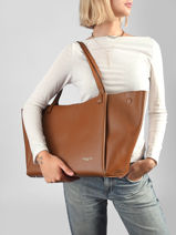 Shopping Bag Sierra Haus Leather Lancaster Brown sierra haus 12-vue-porte