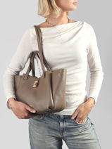 Shoulder Bag Milano Horizon  Leather Lancaster Beige milano horizon  82-vue-porte