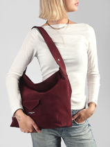 Shoulder Bag Su�dine Kba Lancaster Red suedine kba 62-vue-porte