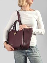 Shoulder Bag Milano Horizon  Leather Lancaster Red milano horizon  83-vue-porte