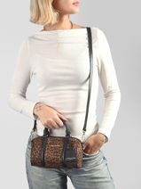 Crossbody Bag Jungle Lancaster Brown jungle 93-vue-porte