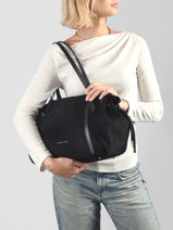Shoulder Bag Velvet Emma Lancaster Black velvet emma 97-vue-porte