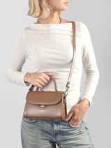 Sac Bandouli�re S Suave Cuir Lancaster Marron suave even 16-vue-porte