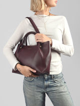 Sac Shopping Foulonne Double Cuir Lancaster Marron foulonne double louisa 20-vue-porte