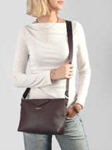 Shoulder Bag Maya Double Kba Lancaster Brown maya double kba 105-vue-porte