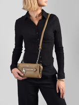 Shoulder Bag Ceclys Lacoste Brown ceclys NF5483AQ-vue-porte