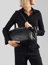 Shoulder Bag Lune Leather Vanessa bruno Black lune 11V40921-vue-porte