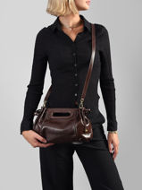 Crossbody Bag Folk Light Leather Gerard darel Brown folk light DES08419-vue-porte