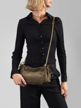 Shoulder Bag Studio Leather Gerard darel Beige studio DES07400-vue-porte