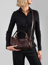 Crossbody Bag Tresse Leather Gerard darel Brown tresse DES73478-vue-porte