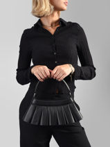 Shoulder Bag Lenglen Leather Lacoste Black lenglen NU5465DP-vue-porte