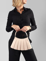 Sac Port� �paule Lenglen Cuir Lacoste Rose lenglen NU5011DP-vue-porte