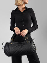 Sac Port� �paule Matelasse Cuir Gerard darel Noir matelasse DESB4410-vue-porte