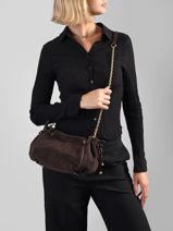 Sac Bandouli�re Studio Cuir Gerard darel Marron studio DES07477-vue-porte