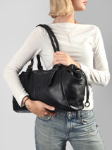 Shoulder Bag Lace A4 Mandoline Black lace 27652-vue-porte