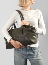 Shoulder Bag Lace A4 Mandoline Green lace 27691-vue-porte