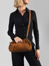 Sac Bandouli�re Studio Cuir Gerard darel Marron studio DES08405-vue-porte