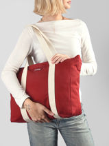 Shoulder Bag Cesar Cotton Hindbag Red best seller CESAR-vue-porte