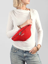 Sac Banane S Olivia Hindbag Rouge best seller OLI-vue-porte