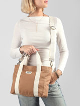 Sac Port� Main Louise Coton Hindbag Marron best seller LOUISE-vue-porte