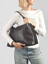 Shoulder Bag Leather Leather Biba Brown leather VIE1L-vue-porte