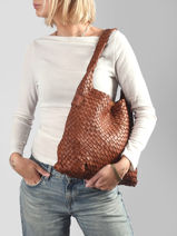 Shoulder Bag Heritage Leather Biba Brown heritage KIL1L-vue-porte