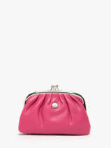 Porte-monnaie Cuir Hexagona Rose coconut E77271