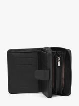 Wallet Leather Hexagona Black confort 461063R-vue-porte