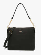 Sac Bandouli�re Greta Cuir Nathan baume Noir riviera 2