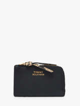 Portefeuille Cuir Tommy hilfiger Noir th leather AW18937