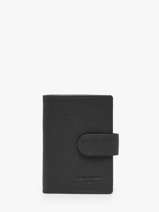 Card Holder Leather Hexagona Black confort 467254R