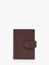 Card Holder Leather Hexagona Brown confort 467254R